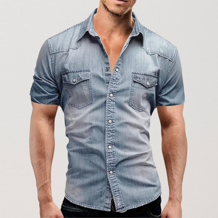 Léo | Camicia in denim a maniche corte