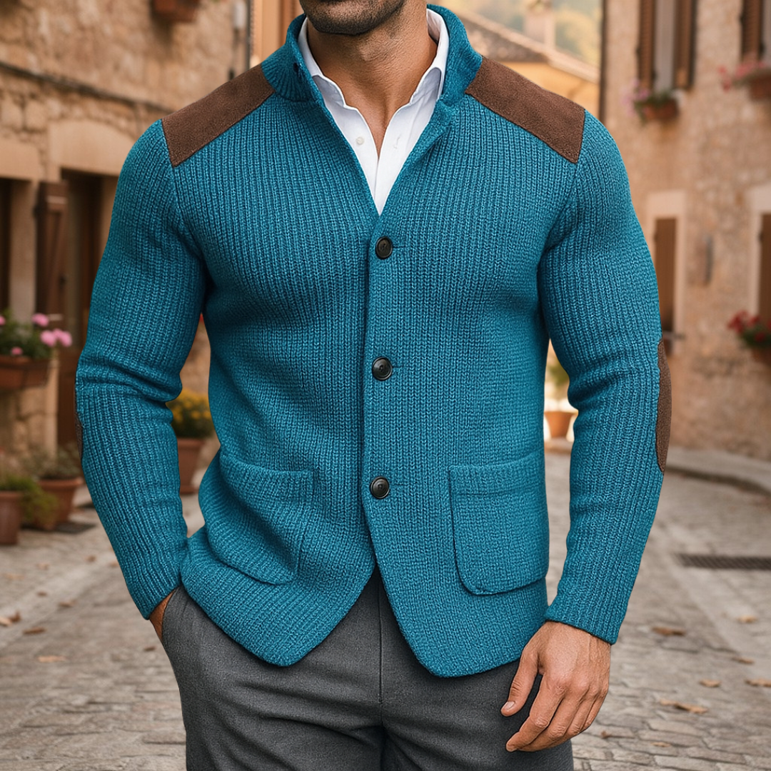 Marvonn | Cardigan strutturato con colletto rialzato