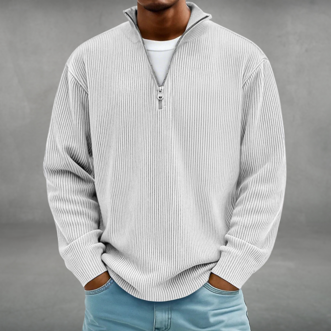 Lysandro | pullover con zip parziale e comfort premium