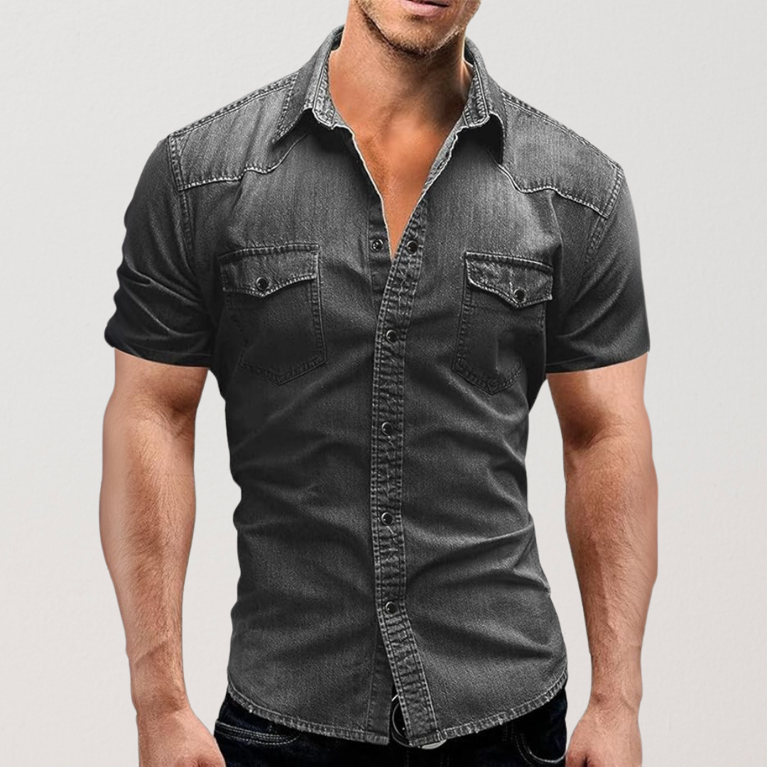 Léo | Camicia in denim a maniche corte