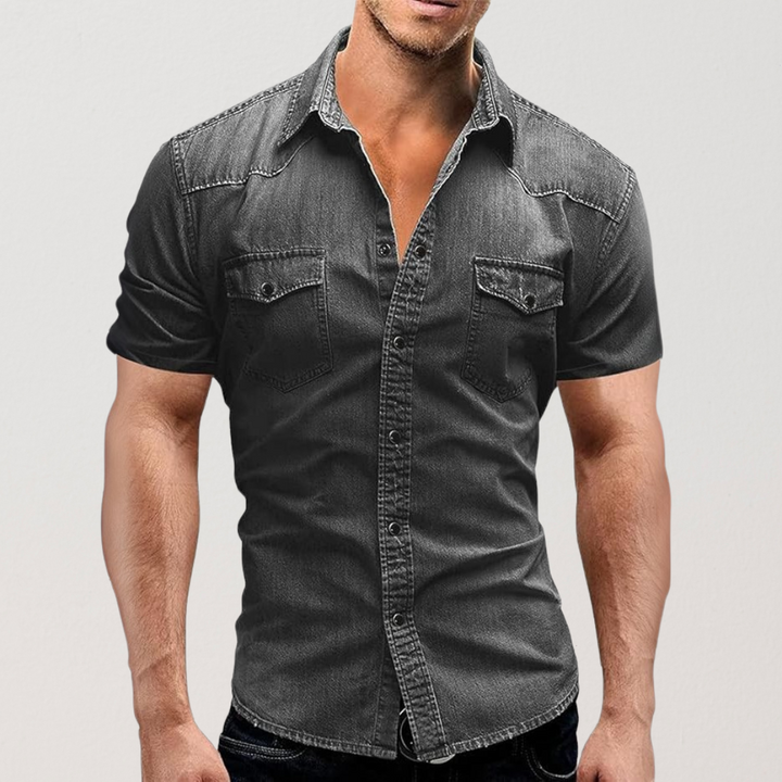 Léo | Camicia in denim a maniche corte