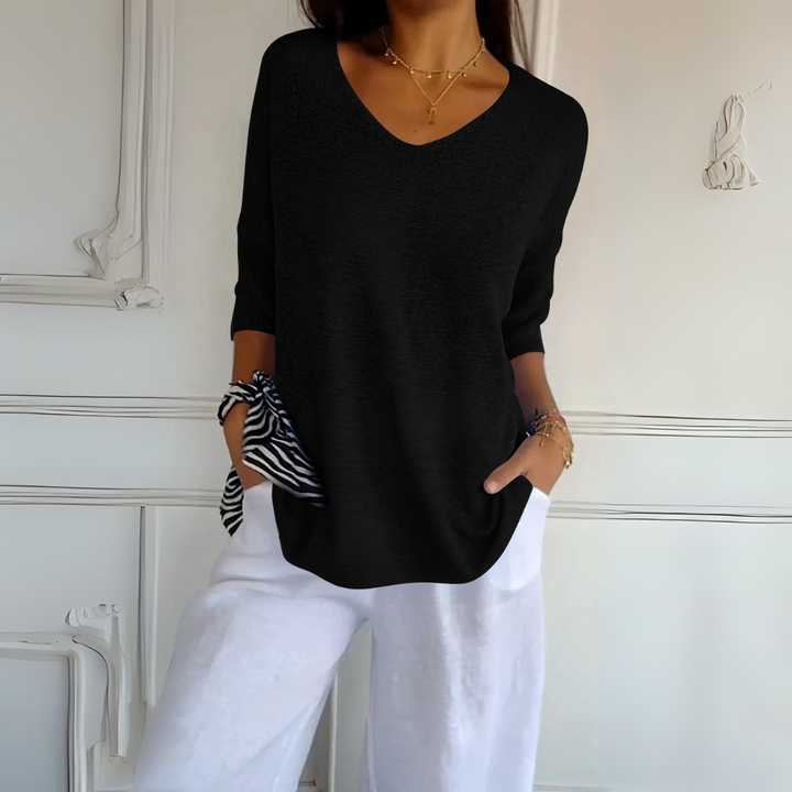 Anna | Top in maglia con scollo a V