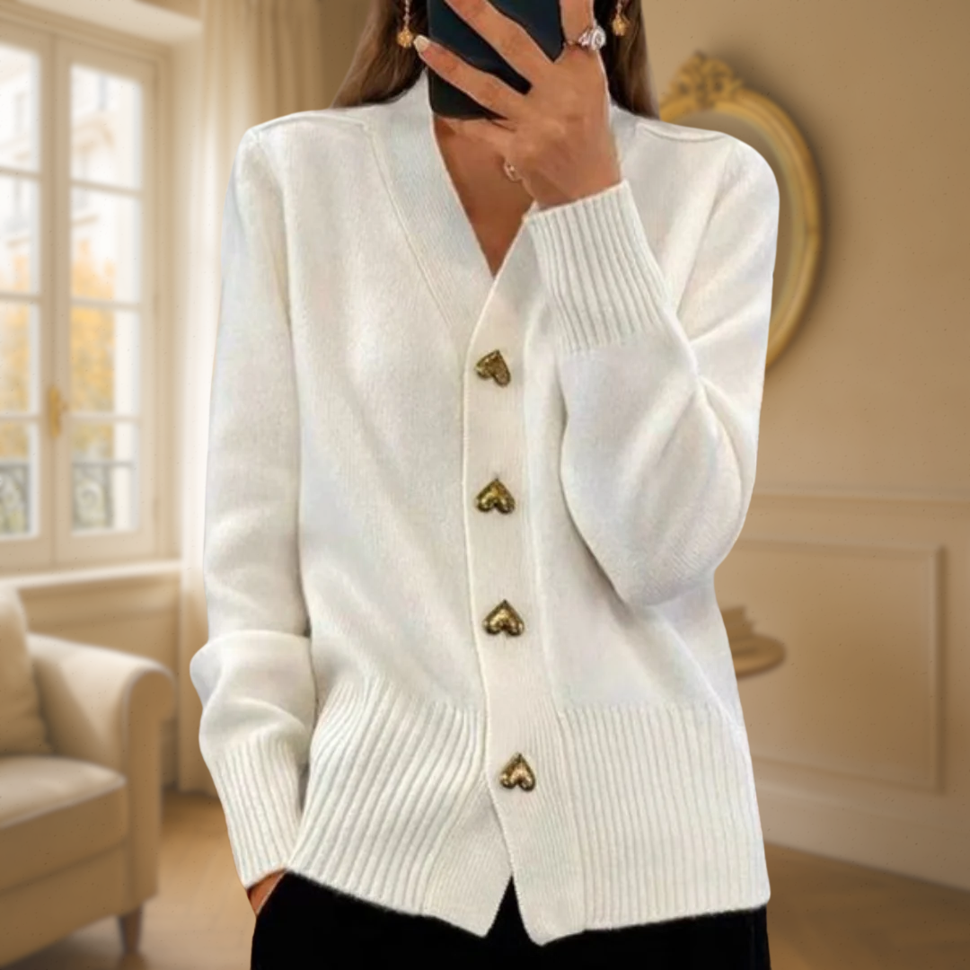 Éliane | Cardigan elegante con bottoni dorati