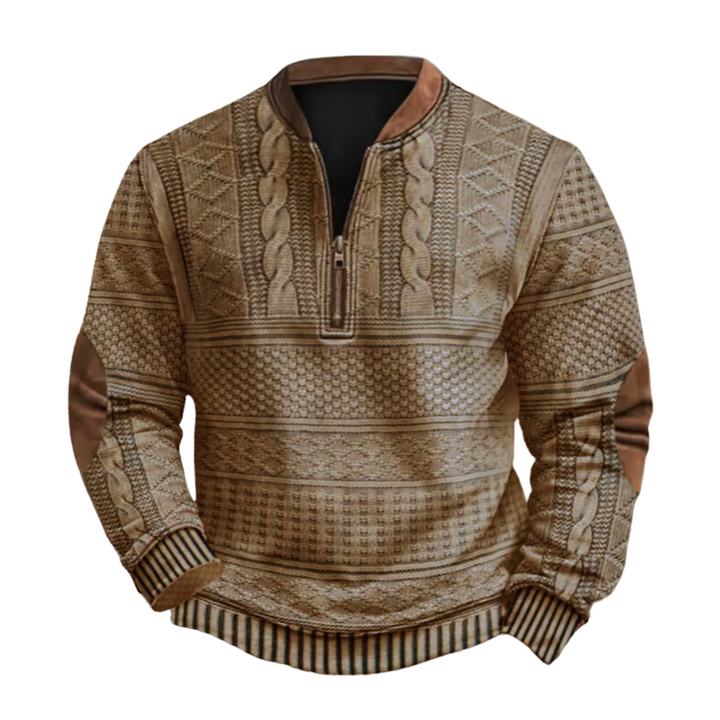 Carmelo | Maglione in maglia moderno da uomo con zip a metà