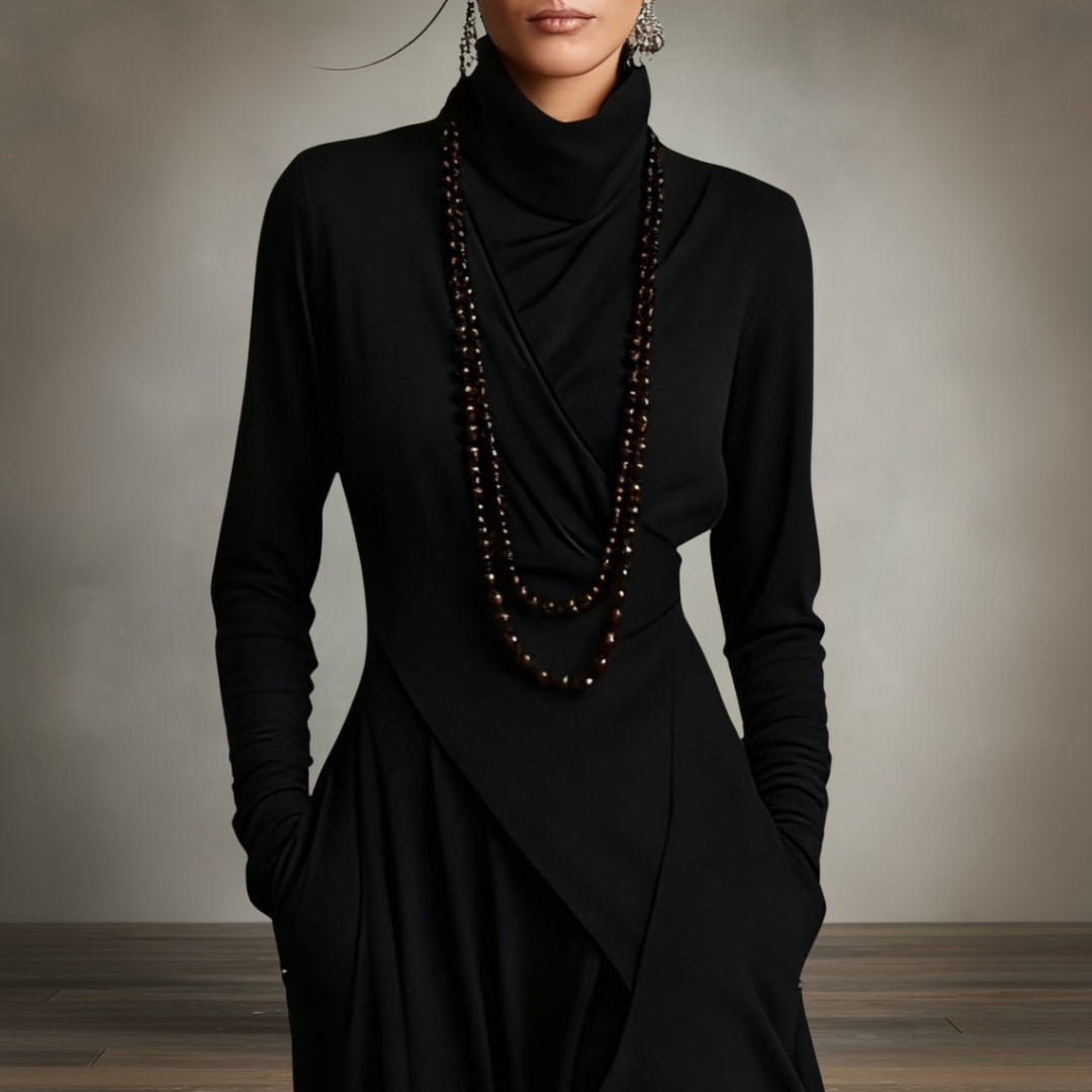 Élorya | Abito drappeggiato Eleganza Profonda