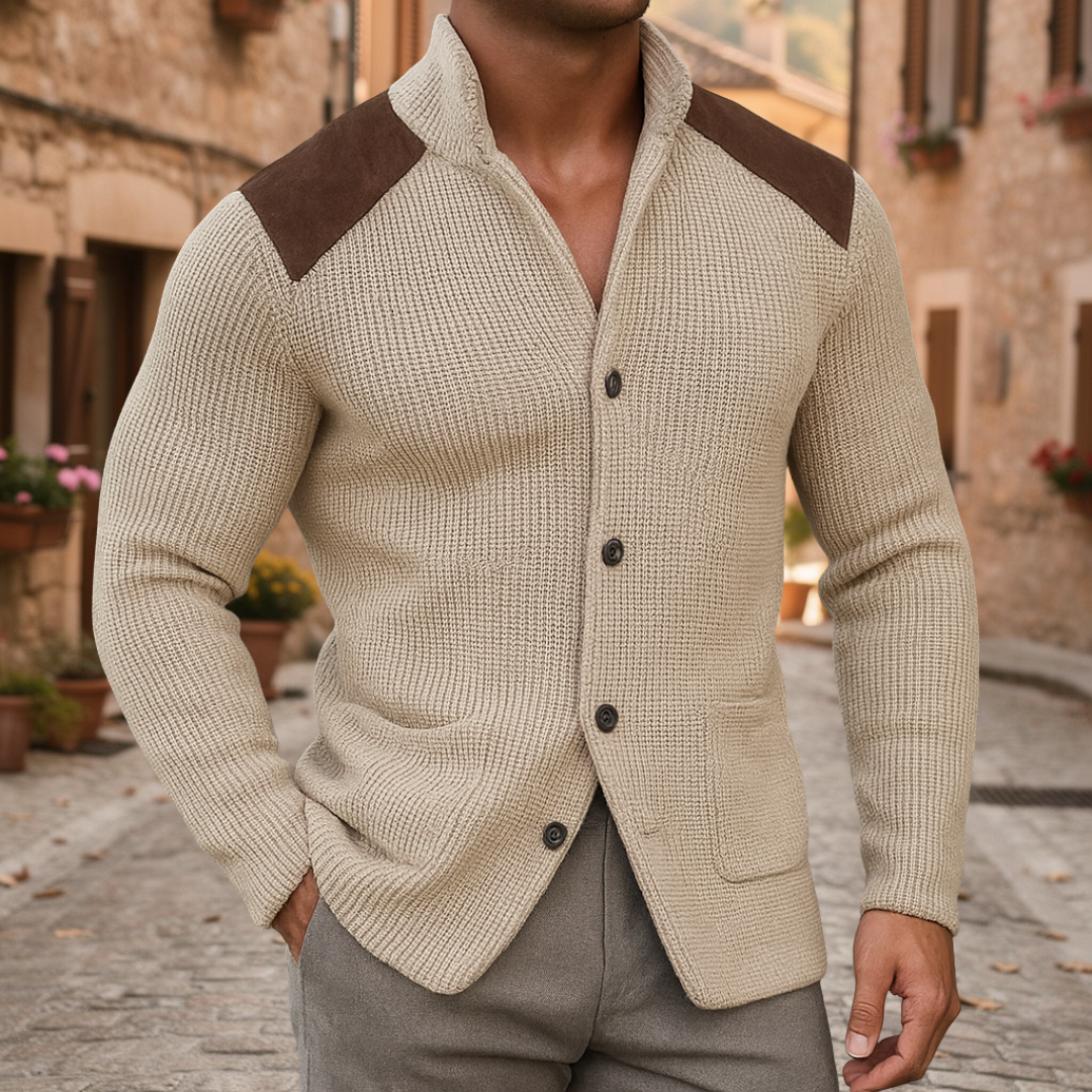 Marvonn | Cardigan strutturato con colletto rialzato