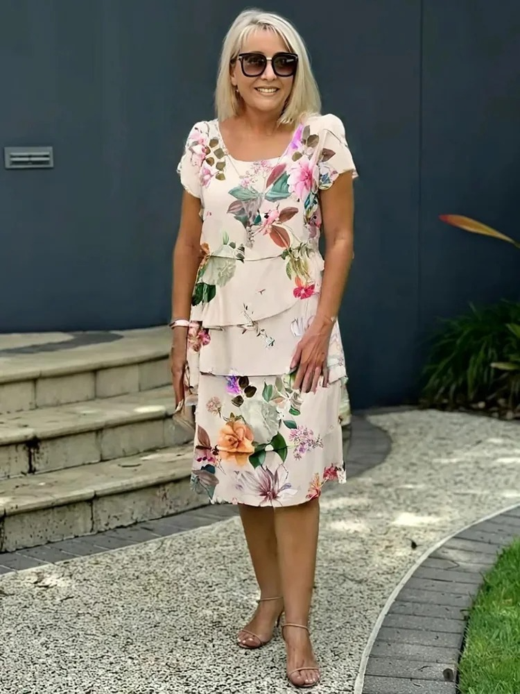 Indira | Abito Maxi Elegante a Fiori
