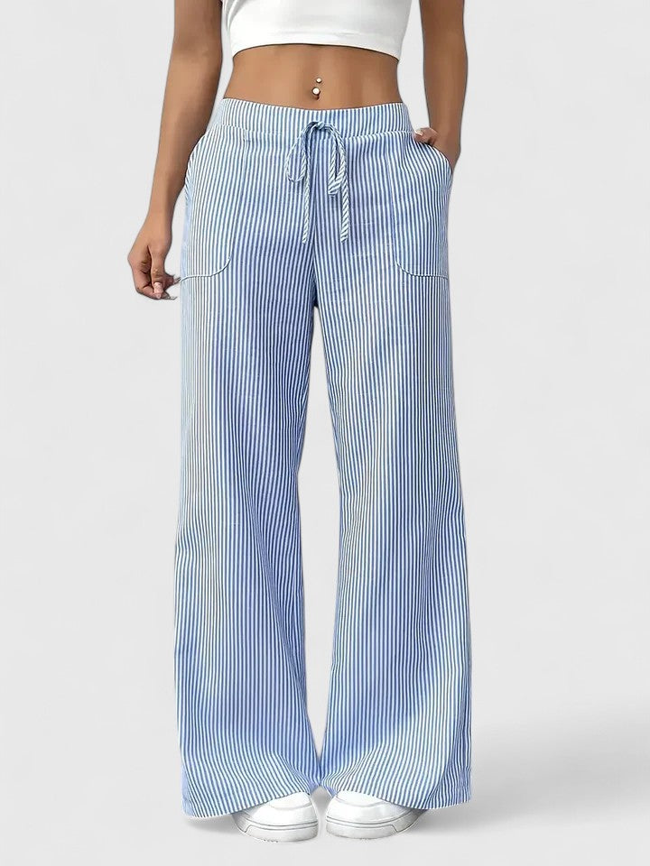Dominique | Pantaloni ampi e confortevoli con dettagli eleganti