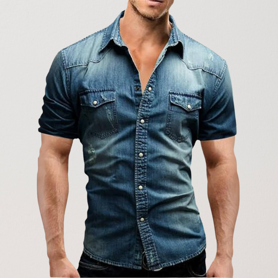 Léo | Camicia in denim a maniche corte