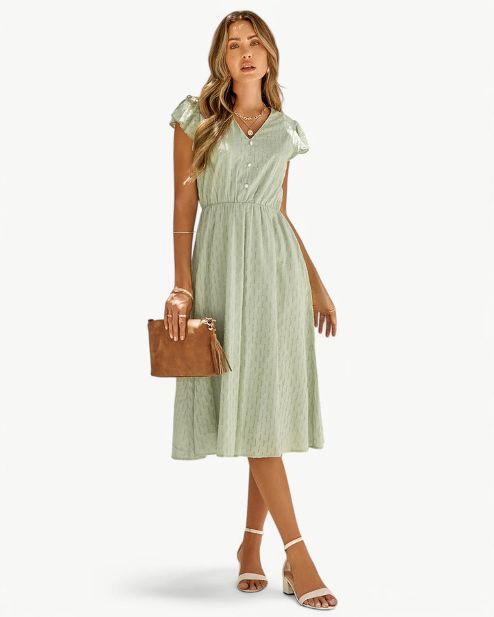 Belicia | Vestito con scollo a V e maniche a volant
