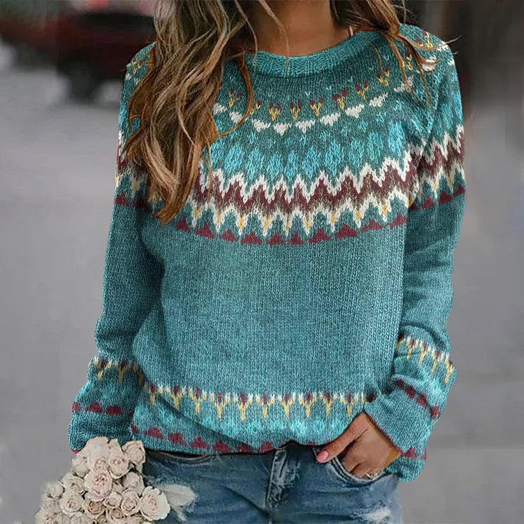 Dora | Maglione a motivi fair isle con fascino nordico