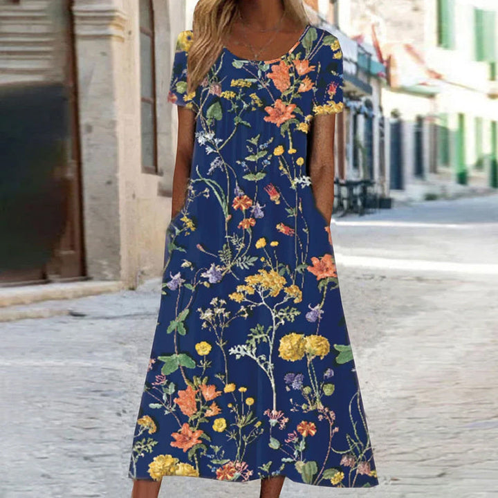 Isaura | Abito bohemien floreale foderato