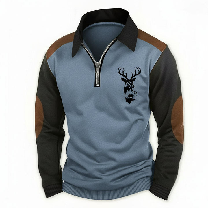 Drevan | Top con zip parziale verde bosco