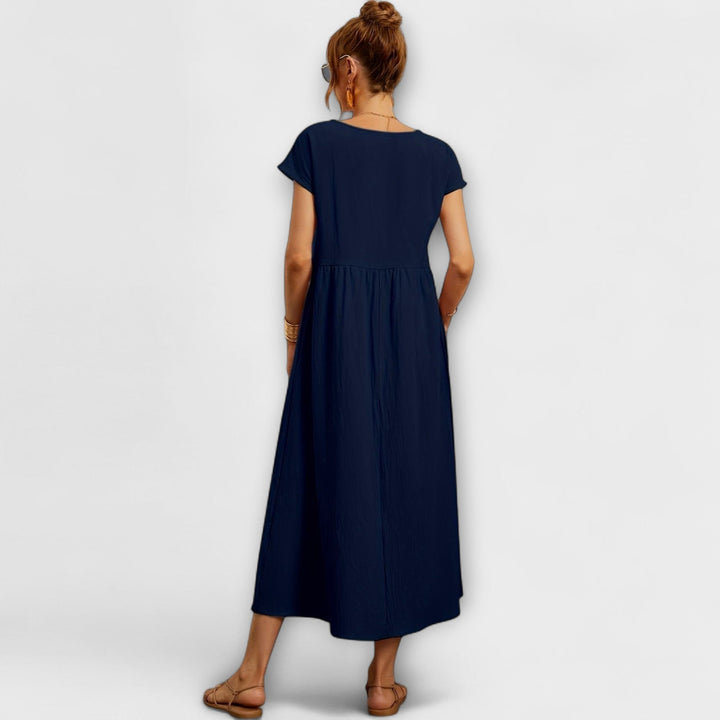 Magnolia | Vestito midi con tasche e taglio rilassato