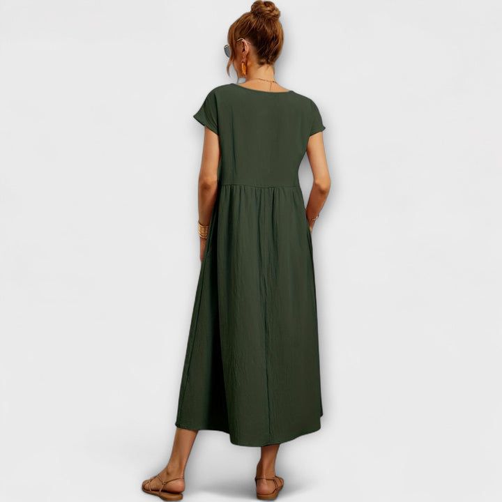 Magnolia | Vestito midi con tasche e taglio rilassato