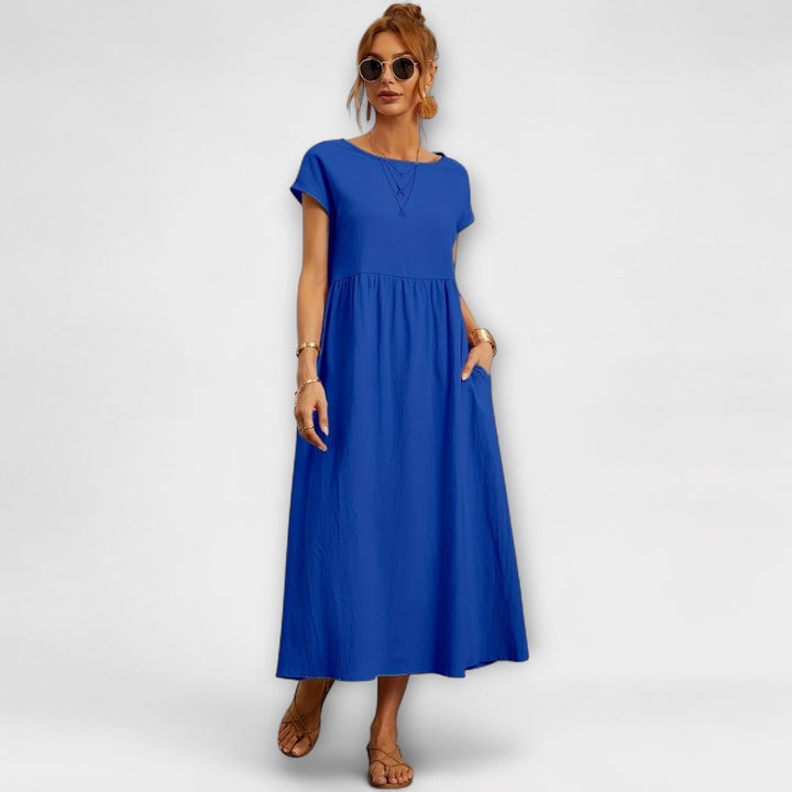 Magnolia | Vestito midi con tasche e taglio rilassato