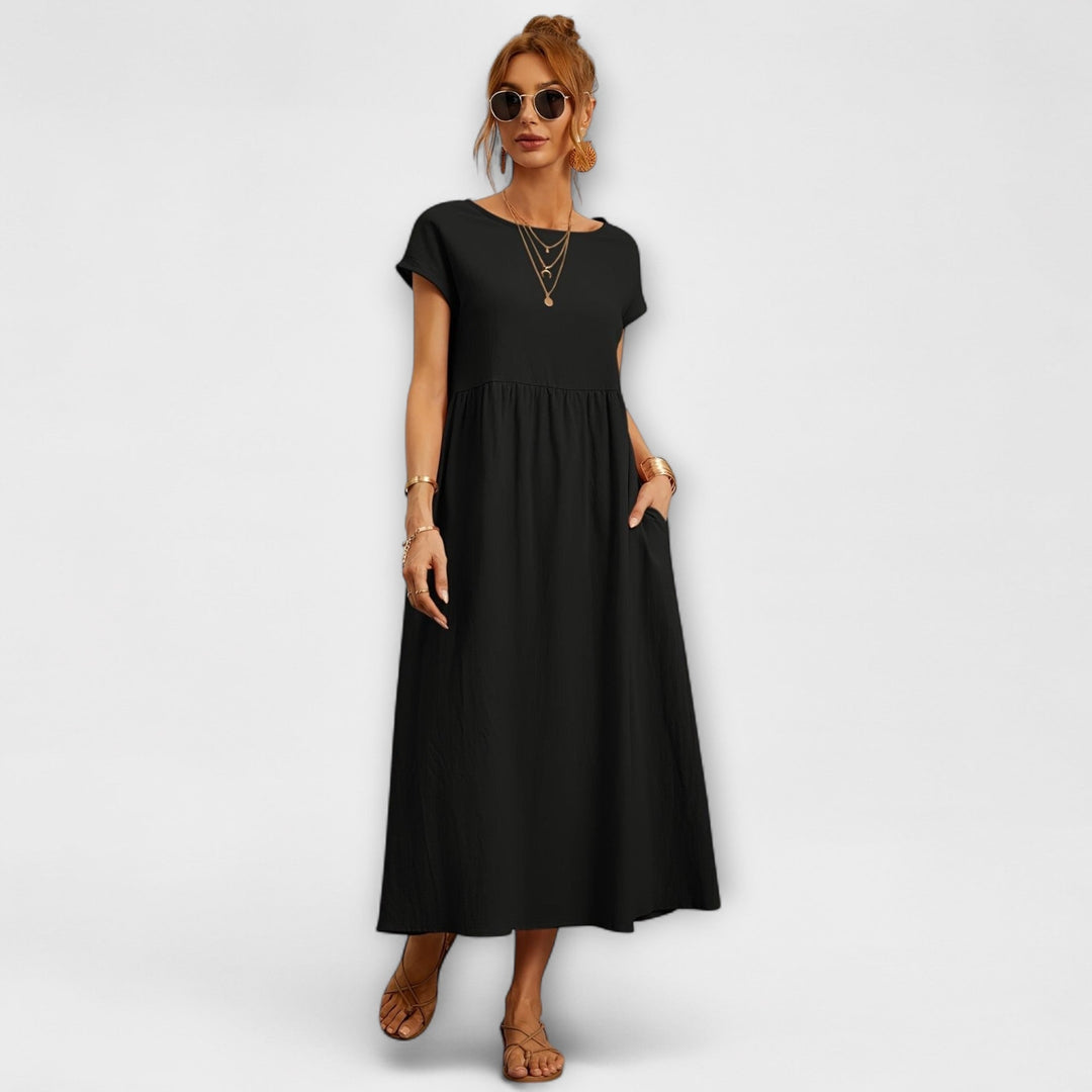 Magnolia | Vestito midi con tasche e taglio rilassato