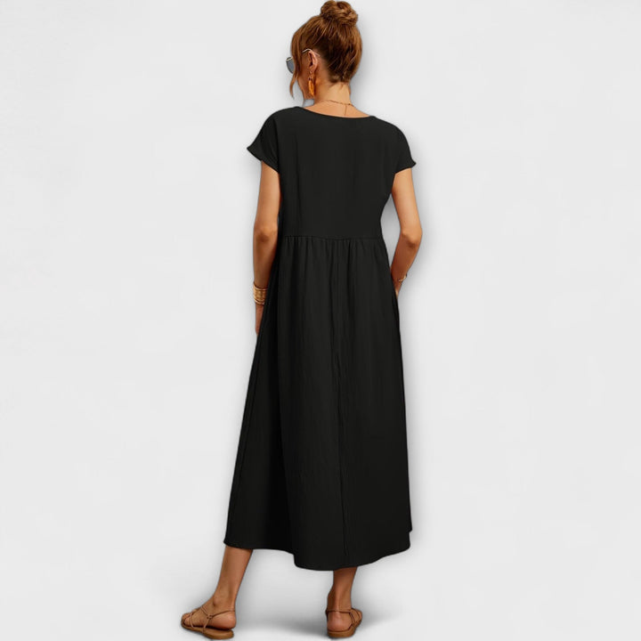 Magnolia | Vestito midi con tasche e taglio rilassato