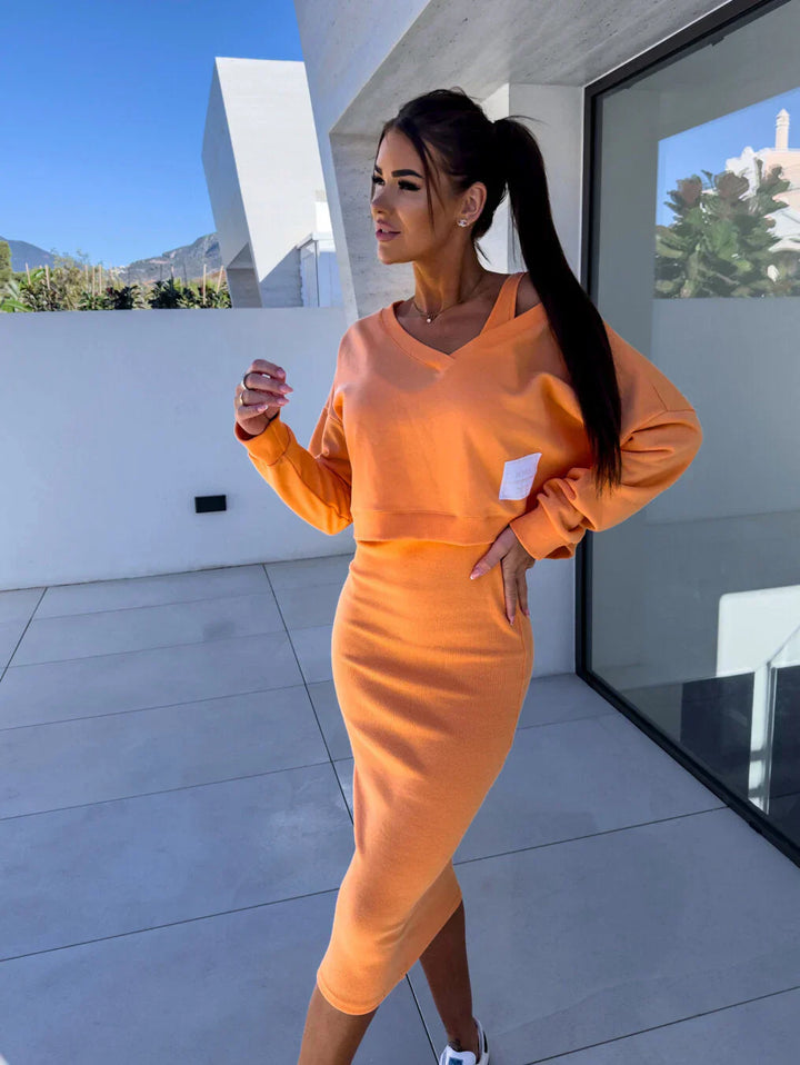 Lana | Set casual di felpa e vestito