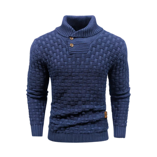 Demetrio | Maglione con bottone sul retro del collo