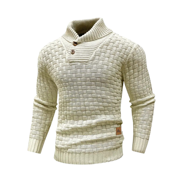 Demetrio | Maglione con bottone sul retro del collo