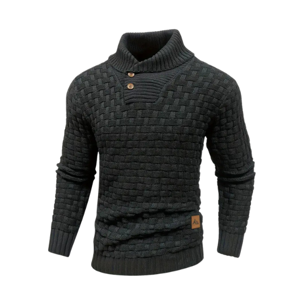 Demetrio | Maglione con bottone sul retro del collo