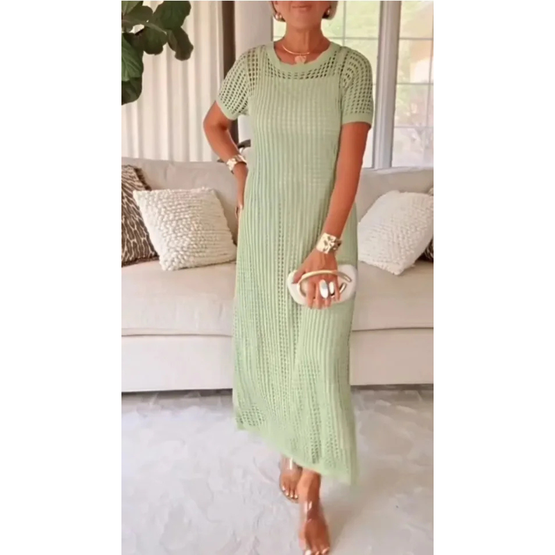 Bethany | Abito lungo maxi con tagli + vestito interno gratuito