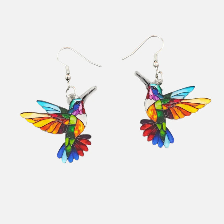 Eli | Orecchini pendenti in stile colibrì