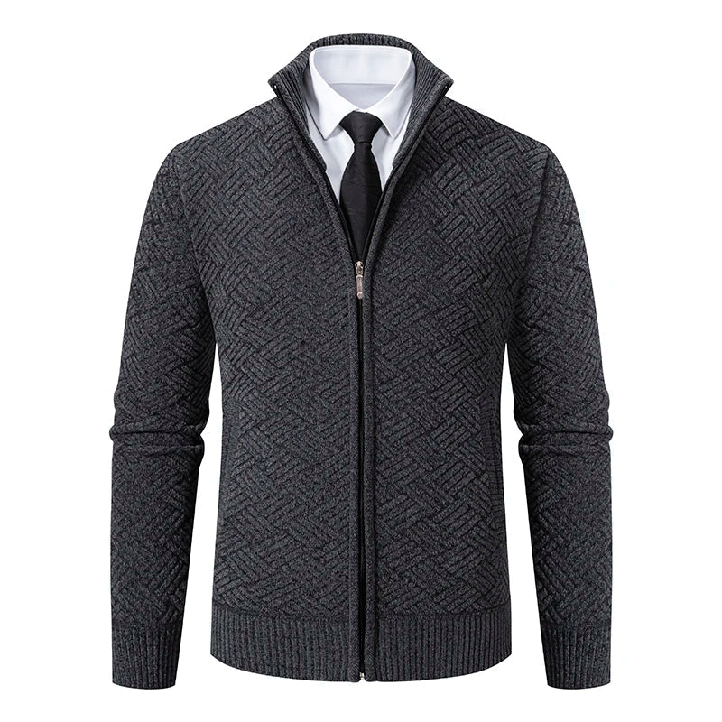 Montclair Edge | Cardigan con zip a motivo raffinato