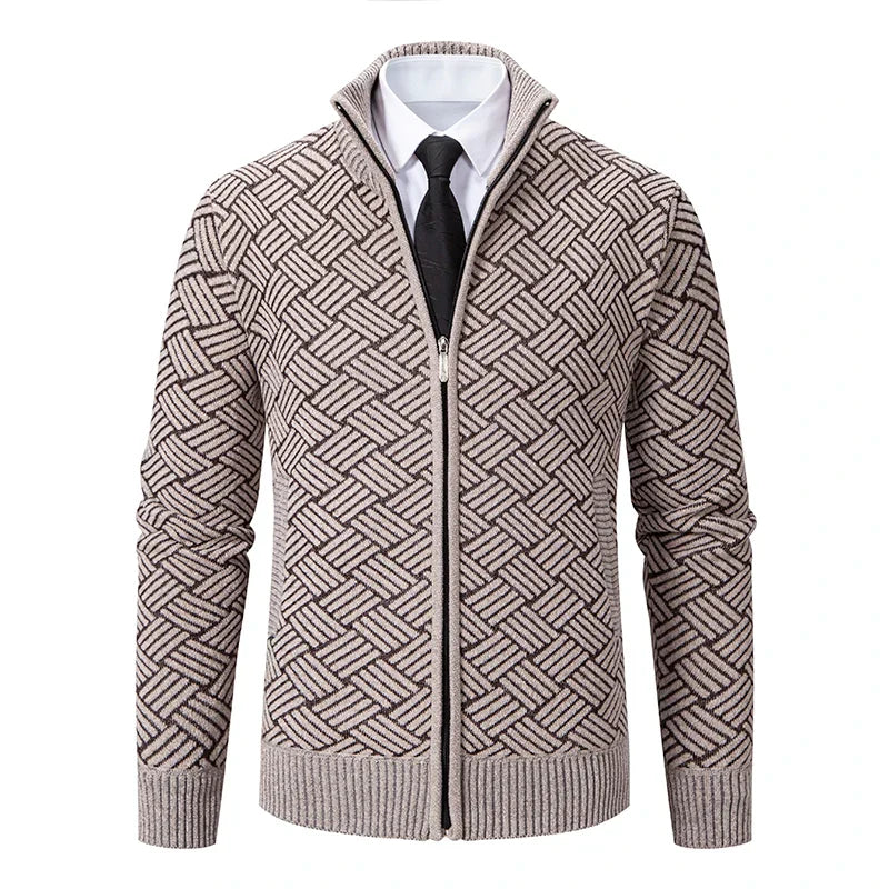 Montclair Edge | Cardigan con zip a motivo raffinato