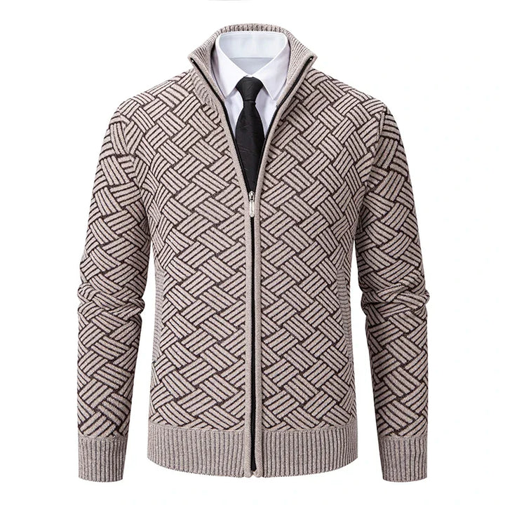 Montclair Edge | Cardigan con zip a motivo raffinato