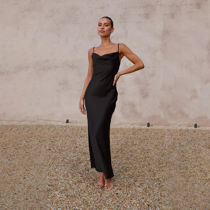 Daira | Abito lungo in satin