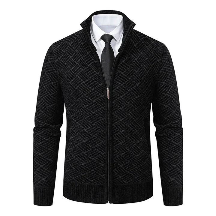 Montclair Edge | Cardigan con zip a motivo raffinato