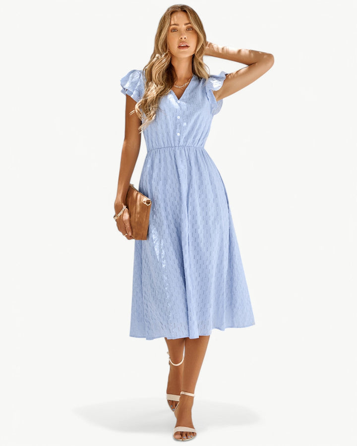 Belicia | Vestito con scollo a V e maniche a volant