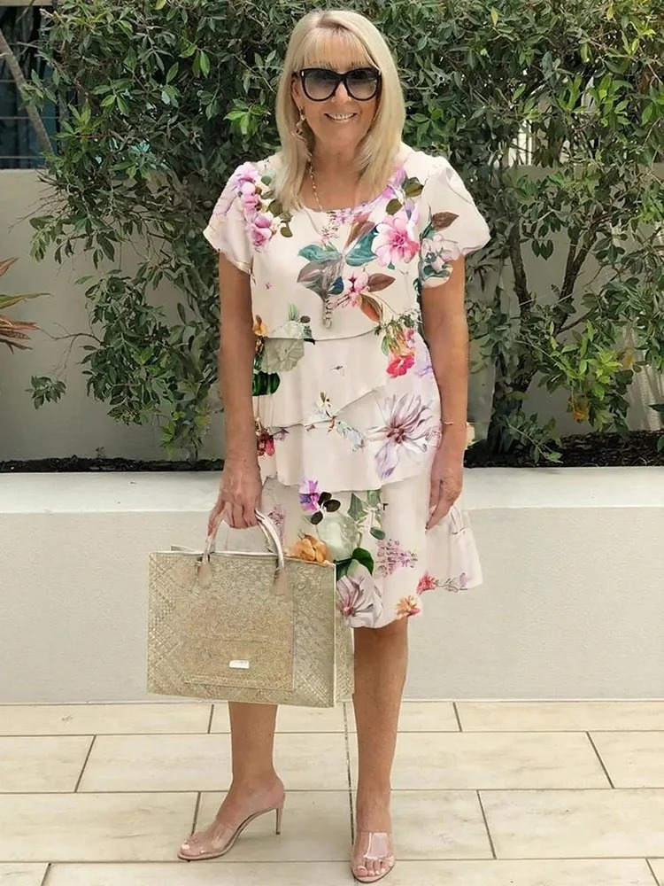 Indira | Abito Maxi Elegante a Fiori