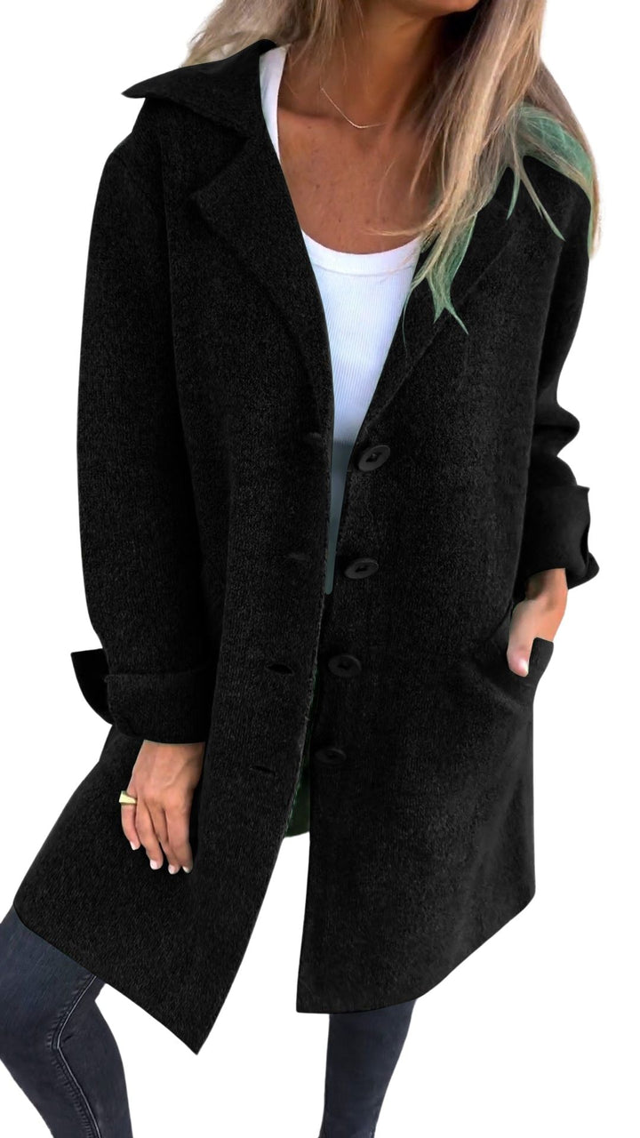 Magdalena | Cappotto lungo casual con revers