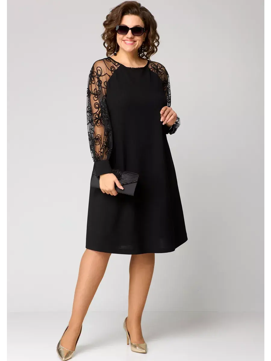 Naëvira | Abito elegante con maniche in pizzo
