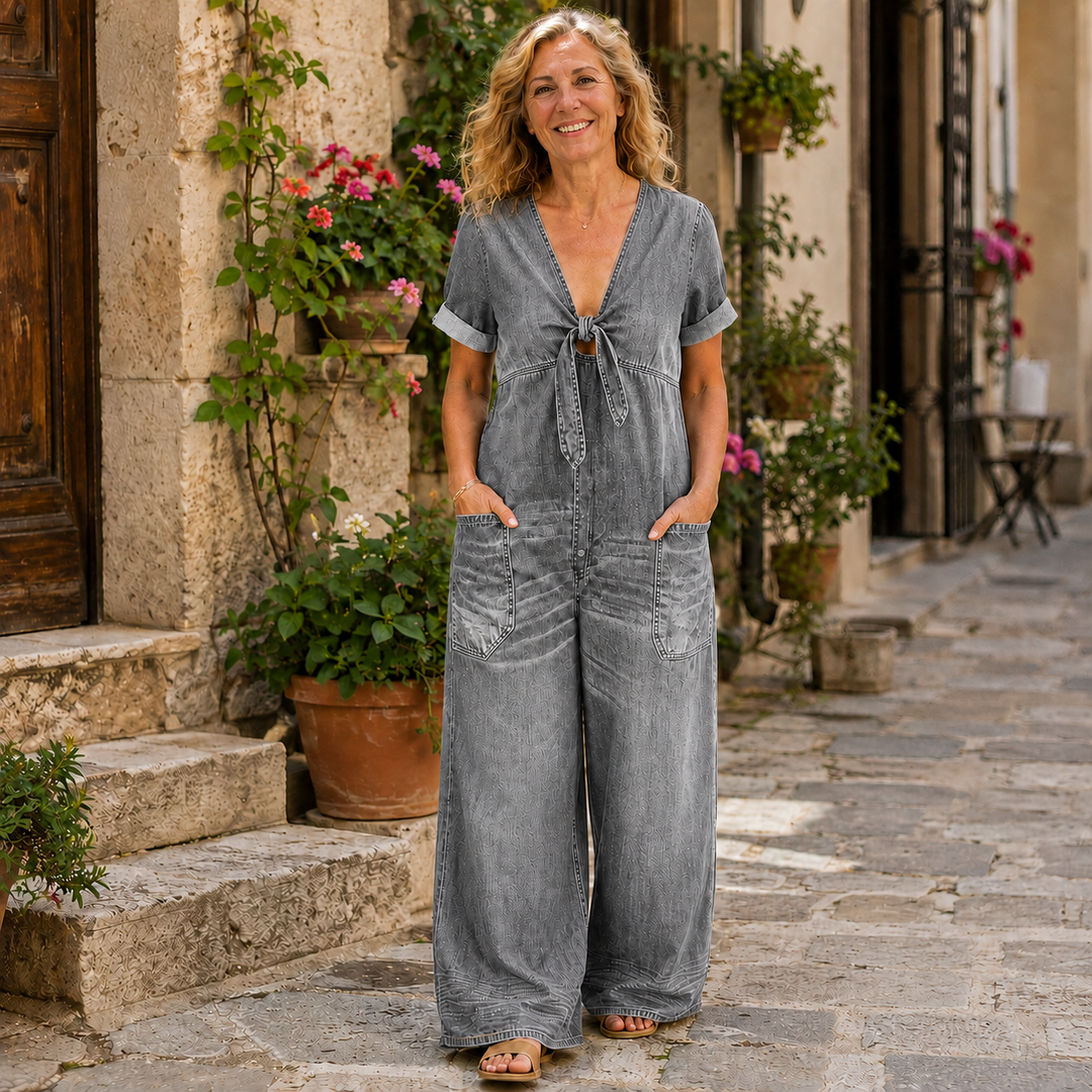 Maya | Tuta Denim a Gamba Larga