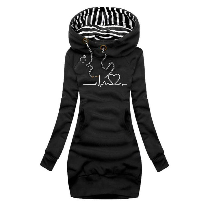 Karina | Vestito in maglia stampata Heartbeat