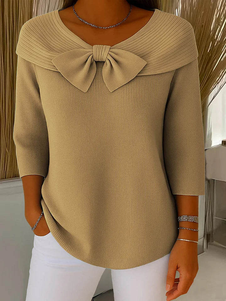 Lirya | Top in maglia elegante con nodo