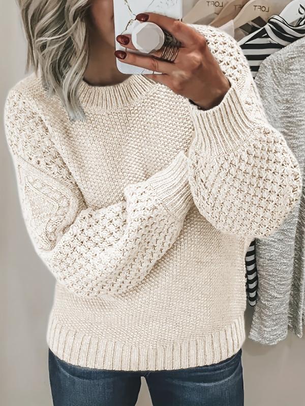 Lucia | Maglione classico in maglia a trecce