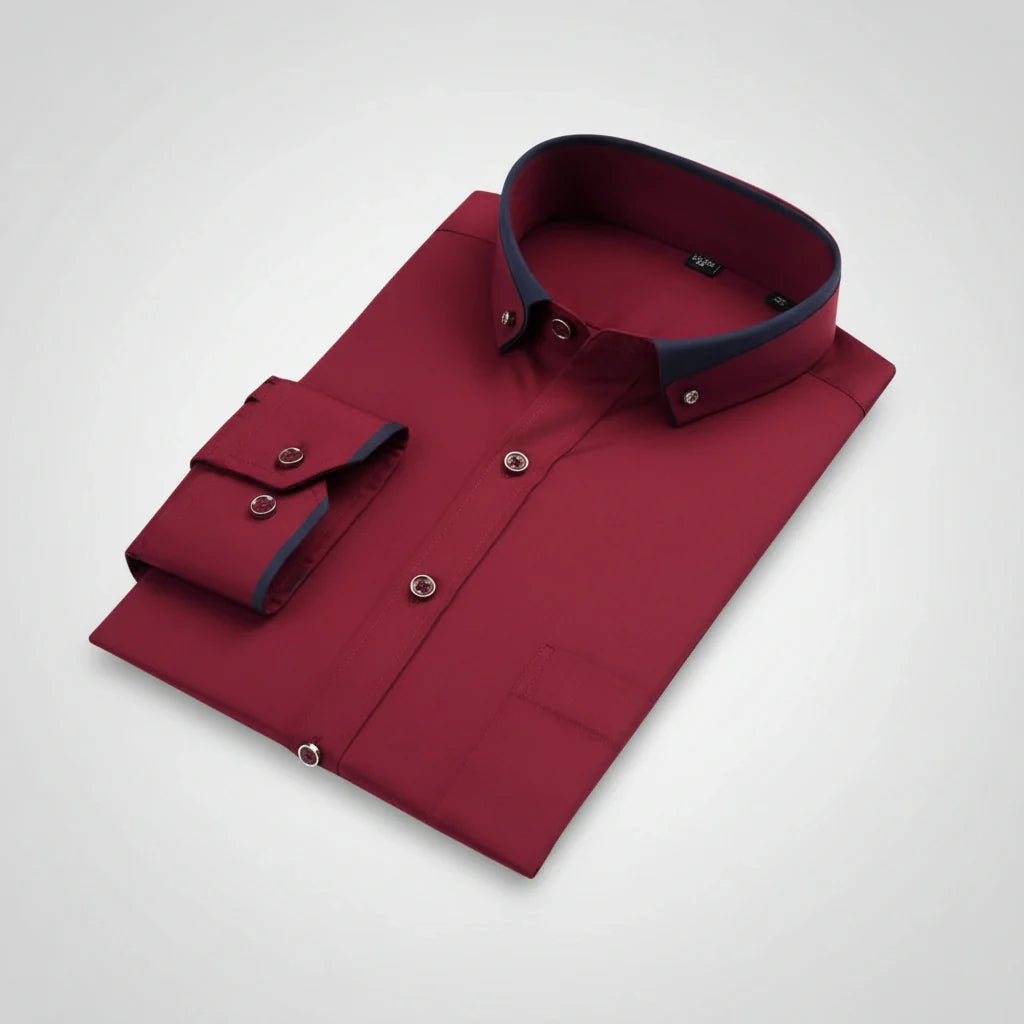 Darian | Camicia Classica con Collo a Contrasto