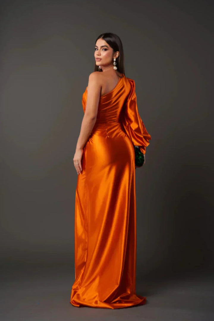 Araceli | Vestito in raso a manica unica