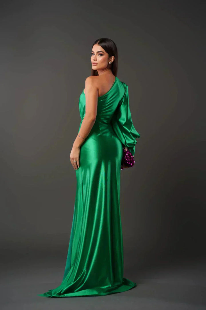 Araceli | Vestito in raso a manica unica