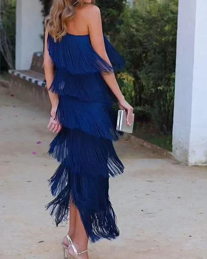 Dalia | Abito elegante con frange