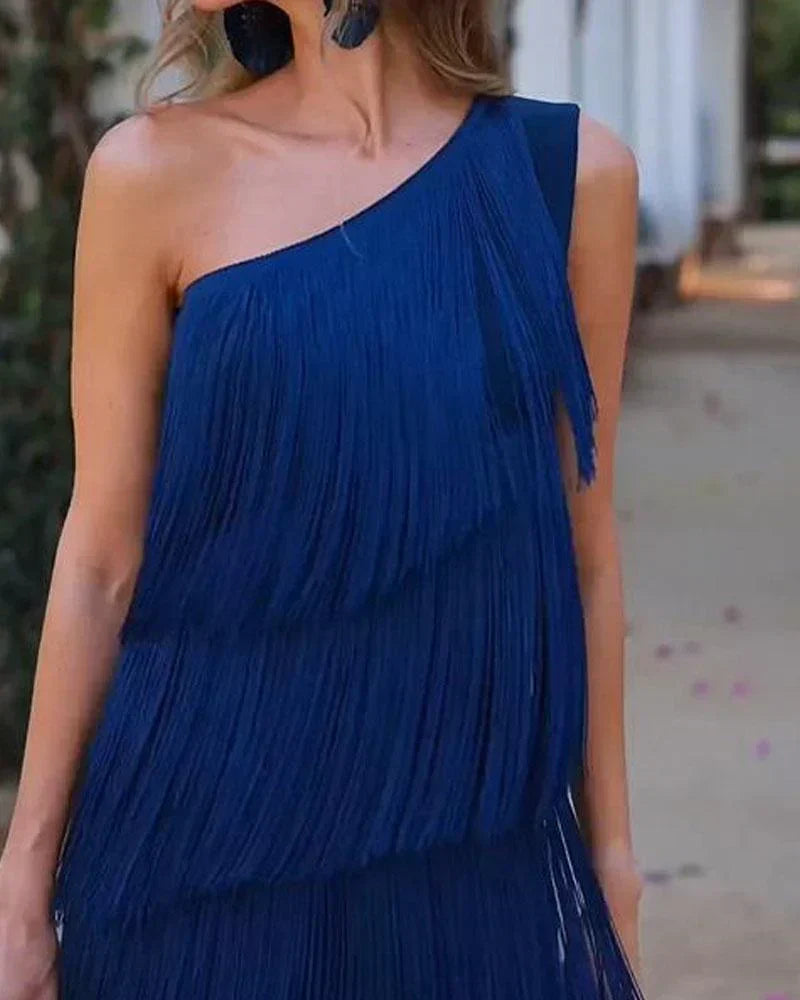 Dalia | Abito elegante con frange