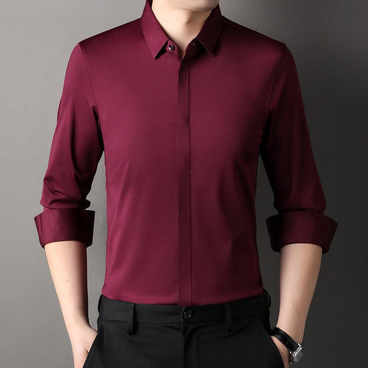 Mitchel | Camicia elasticizzata no-stiro da uomo