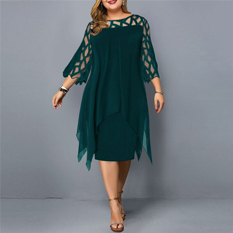 Isabella | Abito midi chic taglia grande per donne moderne