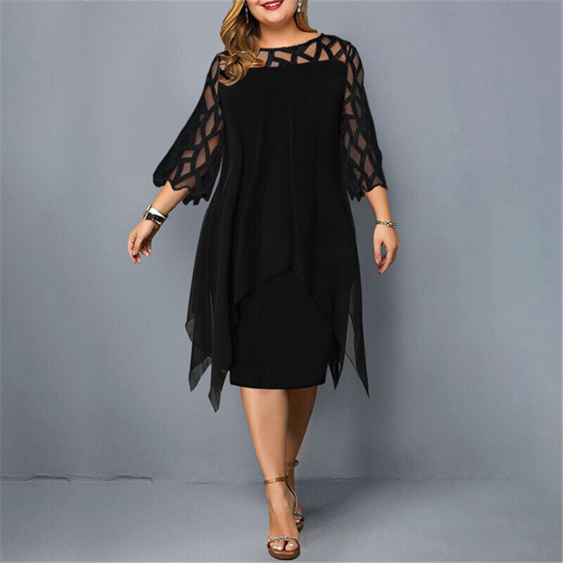 Isabella | Abito midi chic taglia grande per donne moderne