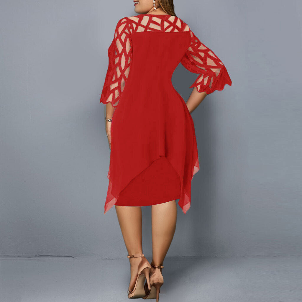 Isabella | Abito midi chic taglia grande per donne moderne